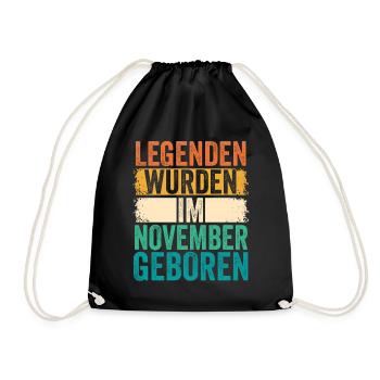 Les légendes sont nées en novembre - Sac de sport léger - noir - Devant