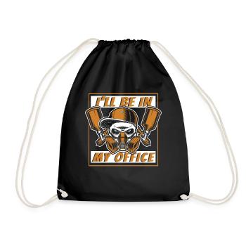 I'll Be In My Office Automotive Vehicle Car - Drawstring Bag - black - Front