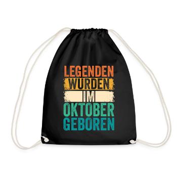 Les légendes sont nées en octobre - Sac de sport léger - noir - Devant