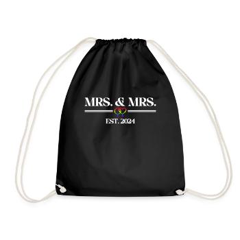 Gay Pride Lesbian Wedding 2024 Gay Marriage - Drawstring Bag - black - Front