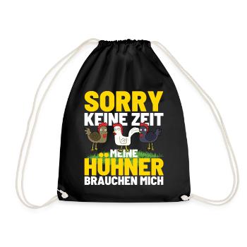 MY CHICKENS NEED ME! Funny Chicken Chicken - Drawstring Bag - black - Front