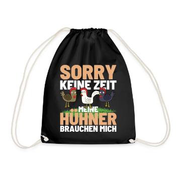 MY CHICKENS NEED ME! Funny Chicken Chicken - Drawstring Bag - black - Front