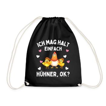 J’AIME JUSTE LES POULETS ! D’ACCORD? Drôles de poulets - Sac de sport léger - noir - Devant