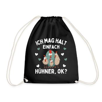 J’AIME JUSTE LES POULETS ! D’ACCORD? Drôles de poulets - Sac de sport léger - noir - Devant