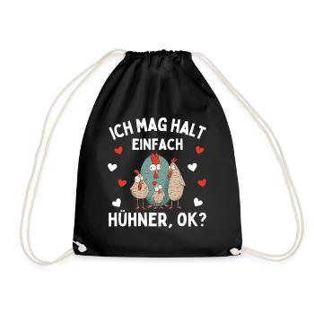 J’AIME JUSTE LES POULETS ! D’ACCORD? Drôles de poulets - Sac de sport léger - noir - Devant