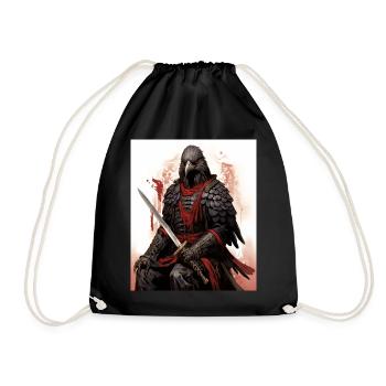 Art japonais Gravure sur bois japonaise Art Print samouraï - Sac de sport léger - noir - Devant