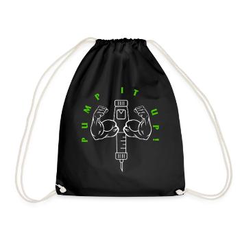 Diabetes Awareness Shirt, Pump It Up Insulin Pump - Drawstring Bag - black - Front