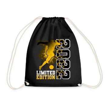 2022 Year of Birth Birthday Football - Drawstring Bag - black - Front