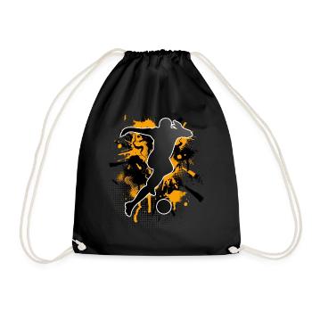 Joueurs de football - Sac de sport léger - noir - Devant