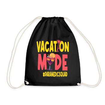 Paramedic Vacation Vacy Mode Paramedicsquad - Drawstring Bag - black - Front