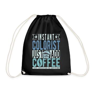 Coloriste instantané Il suffit d’ajouter du café - Sac de sport léger - noir - Devant