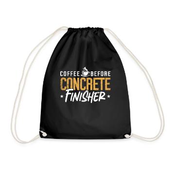 Concrete Finisher Coffee Concreter Coffee Lover - Turnbeutel - Schwarz - Vorne
