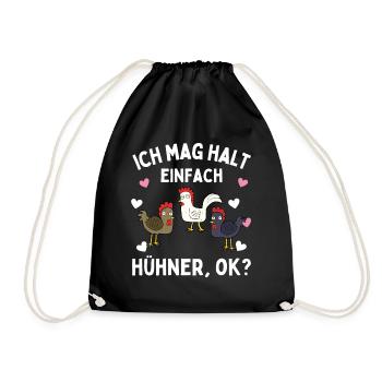J’AIME JUSTE LES POULETS ! D’ACCORD? Drôles de poulets - Sac de sport léger - noir - Devant
