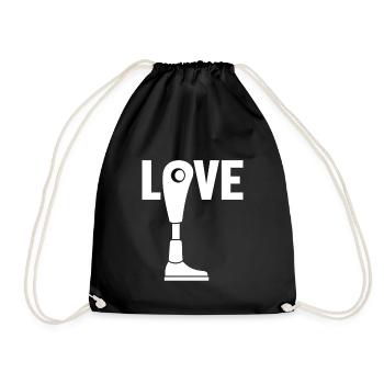 Amour Jambes Artificielles Prothèse Pied Utilisateur Jambe - Sac de sport léger - noir - Devant