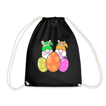 Easter Eggs Easter - Drawstring Bag - black - Front