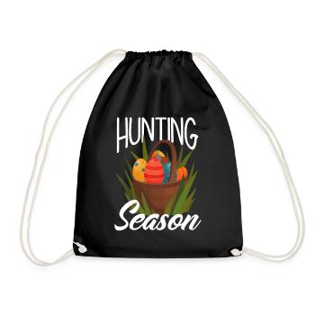Hunts Season Easter Easter Eggs - Drawstring Bag - black - Front