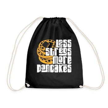 Pancake Lover Kids Less Stress - Turnbeutel - Schwarz - Vorne