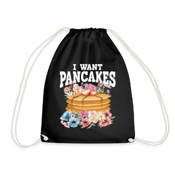 Amoureux des crêpes Les enfants je veux des crêpes - Sac de sport léger - noir - Devant