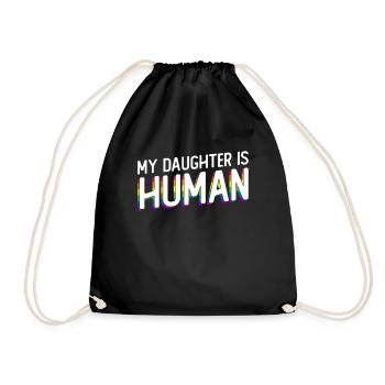 Gay Pride Proud Parents Gay Son - Drawstring Bag - black - Front
