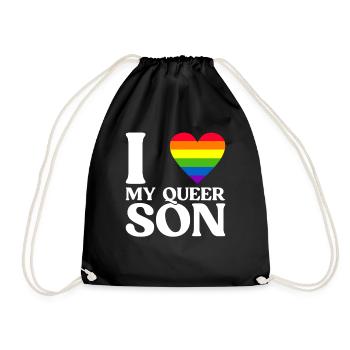 Gay Pride Fiers Parents Fils Gay - Sac de sport léger - noir - Devant
