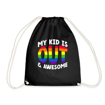 Gay Pride Fiers Parents Fils Gay - Sac de sport léger - noir - Devant