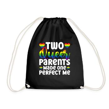 Gay Pride Queer Eltern Homo-Ehe - Turnbeutel - Schwarz - Vorne