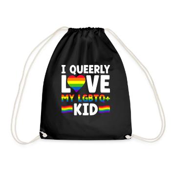 Gay Pride Fiers Parents Fils Gay - Sac de sport léger - noir - Devant
