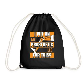 J’ai mis ma jambe prothétique pour cette jambe d’utilisateur - Sac de sport léger - noir - Devant