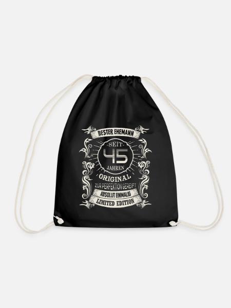 Seit 45 Jahren Hochzeitstag Messinghochzeit Ehe - Turnbeutel - Schwarz