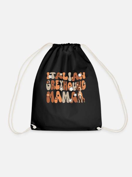 Italienisches Windspiel Italian Greyhound Mama - Turnbeutel - Schwarz
