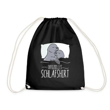 Offizelles Sleep Shirt Seal Seal Walrus - Drawstring Bag - black - Front