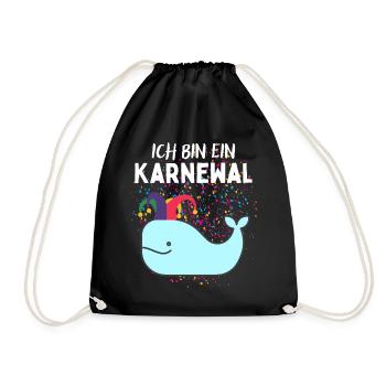 Karnewal - Lustiges Karneval Fasnacht Fasching - Sac de sport léger - noir - Devant
