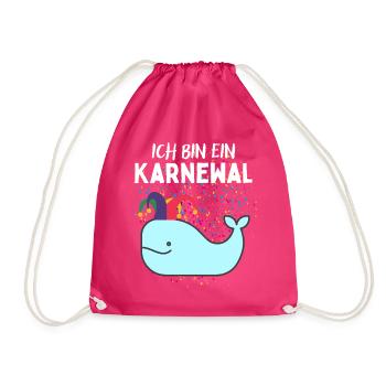 Karnewal - Lustiges Karneval Fasnacht Fasching - Drawstring Bag - fuchsia - Front