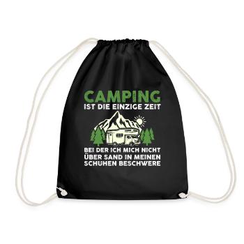 Camper Caravan Motorhome Camping Camping - Drawstring Bag - black - Front