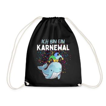 Karnewal - Lustiges Karneval Fasnacht Fasching - Sac de sport léger - noir - Devant