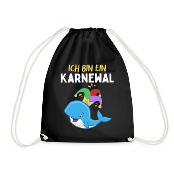 Karnewal - Lustiges Karneval Fasnacht Fasching - Sac de sport léger - noir - Devant