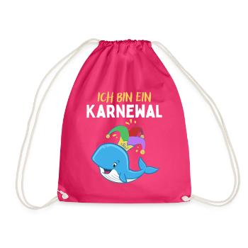 Karnewal - Lustiges Karneval Fasnacht Fasching - Drawstring Bag - fuchsia - Front
