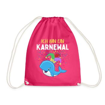 Karnewal - Lustiges Karneval Fasnacht Fasching - Drawstring Bag - fuchsia - Front