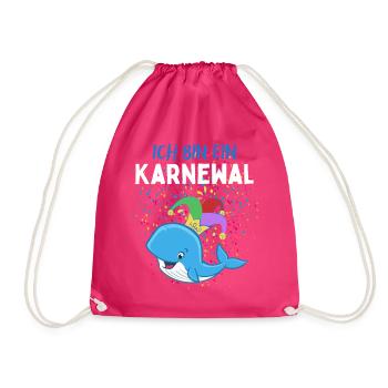 Karnewal - Lustiges Karneval Fasnacht Fasching - Drawstring Bag - fuchsia - Front