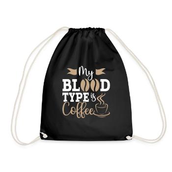 Mon groupe sanguin est café - Barista Kaffee Fans - Sac de sport léger - noir - Devant