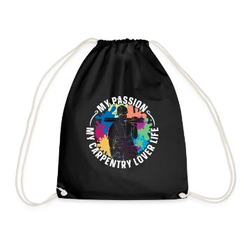 Amoureux de la menuiserie Ma passion Ma menuiserie Menuisier - Sac de sport léger - noir - Devant