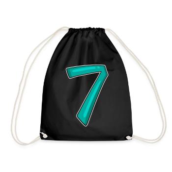 7 - Turnbeutel - Schwarz - Vorne
