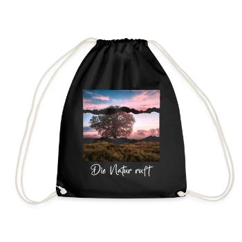 Nature is calling - Drawstring Bag - black - Front