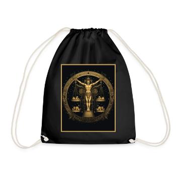 Alchemy of Lifting Weight Transformation Golden - Drawstring Bag - black - Front