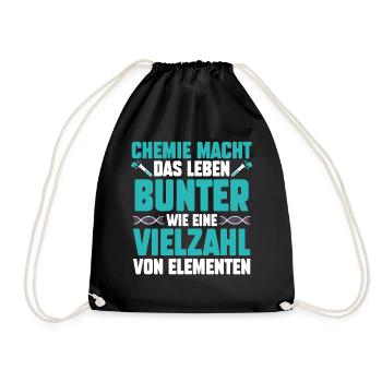 Chemist Science Physics Chemistry - Drawstring Bag - black - Front