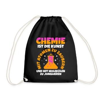Chemist Science Physics Chemistry - Drawstring Bag - black - Front