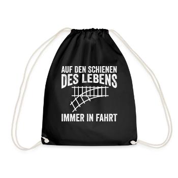 Model Railroad Model Train Train Railroad Railroad Railroad Railroad Model Train Model Train Model T - Drawstring Bag - black - Front