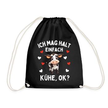 CRAZY COW LADY - Funny Farmer's Wife Farmer - Drawstring Bag - black - Front