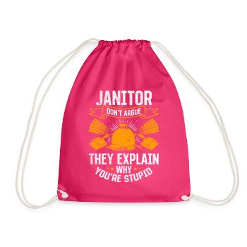 Concierge Don’t Argue - Concierge Drôle Concierge - Sac de sport léger - fuchsia - Devant