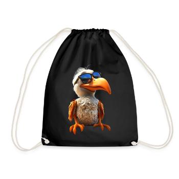 Pelican Water Bird Pelican Gift Cute Pelicans - Drawstring Bag - black - Front